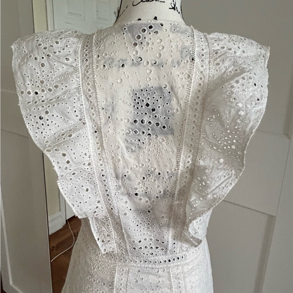 Burberry White Ruffled Dress - Picture 4 of 8